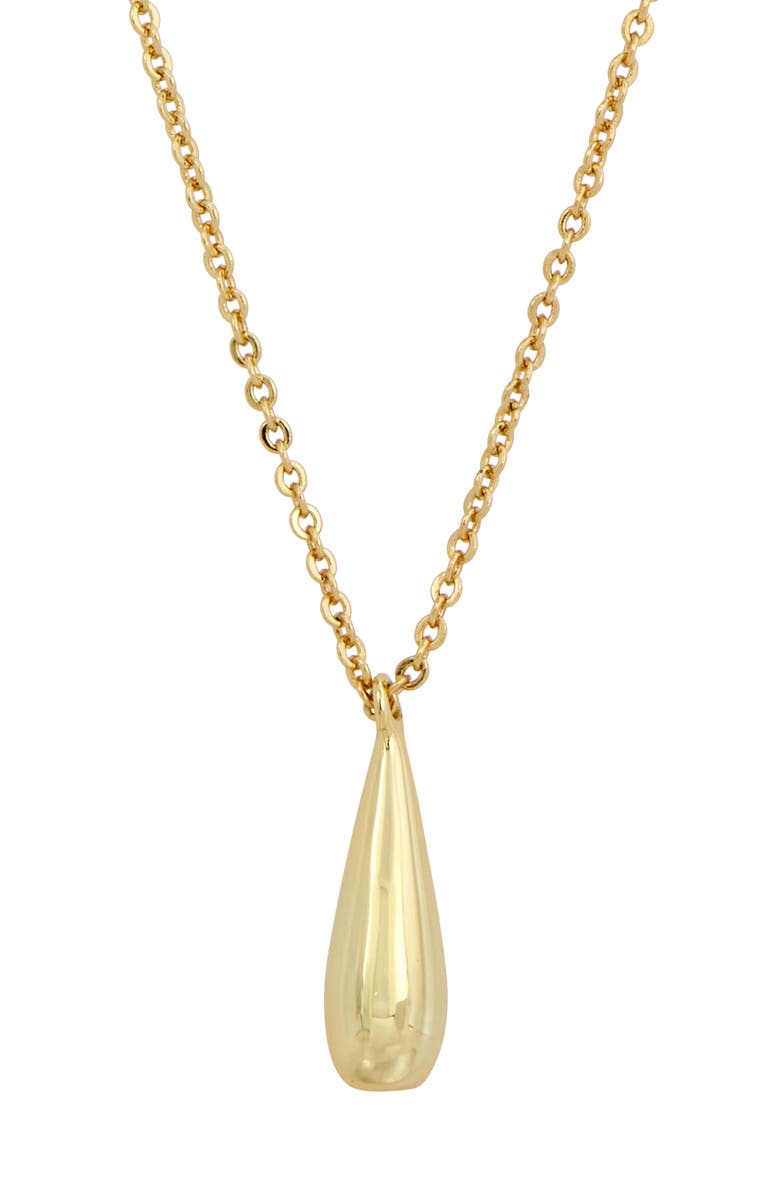 SAVVY CIE JEWELS Teardrop Pendant Necklace, Main, color, Yellow