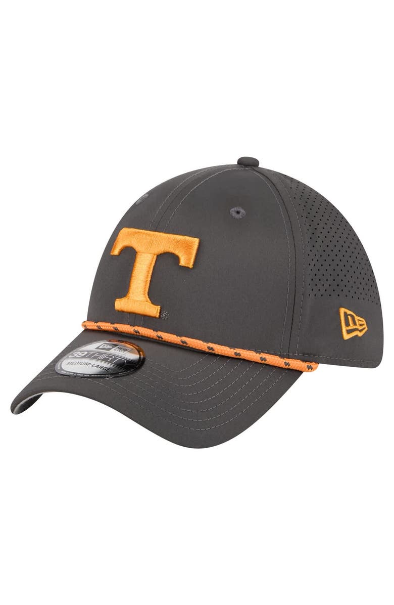 New Era Men's New Era Charcoal Tennessee Volunteers Rope 39THIRTY Flex Hat, Main, color, Charcoal