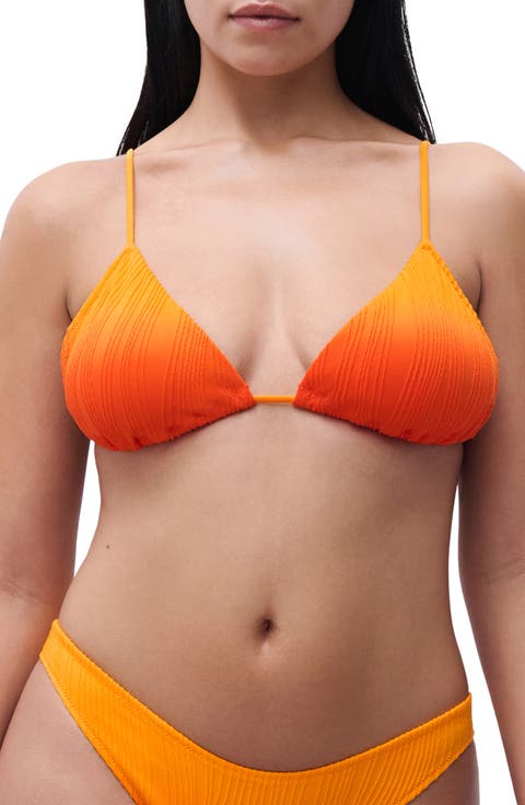 Jacquard Triangle Bikini Top