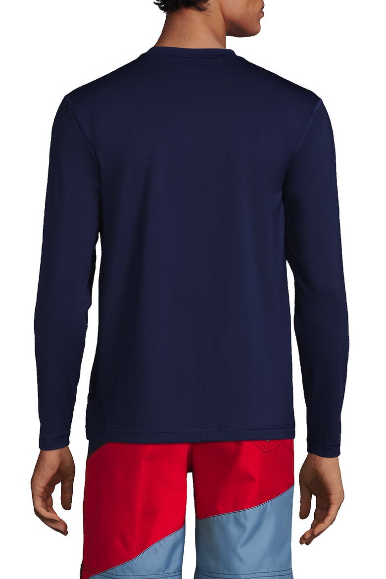 Long Sleeve Swim Tee Rash Guard, Alternate, color, Deep Sea Navy