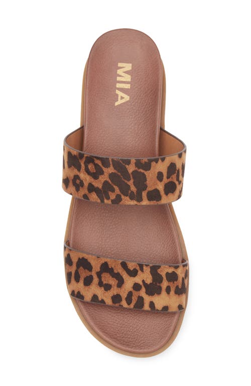 Mia Yelena Slide Sandal In Animal Print