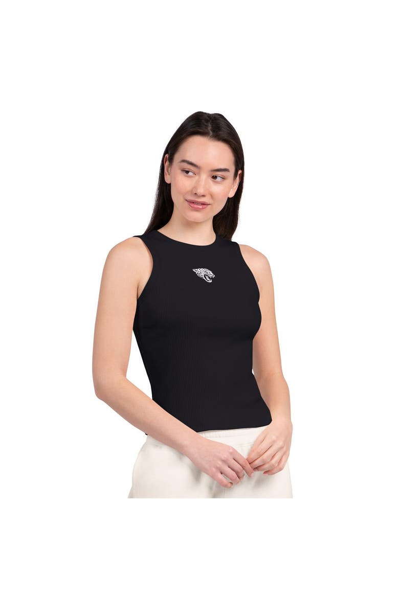 Women's  Starter  Black Jacksonville Jaguars Athleisure Cropped Tank Top, Main, color, Black