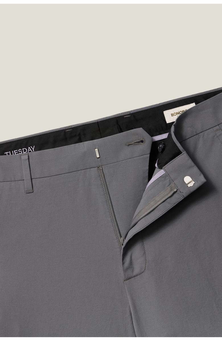 Bonobos Weekday Warrior Slim Fit Stripe Dress Pants, Alternate, color, Tuesday Grey Fine Stripe