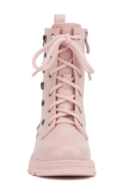 Olivia Miller Kids' Astro Stud Combat Boot In Pink