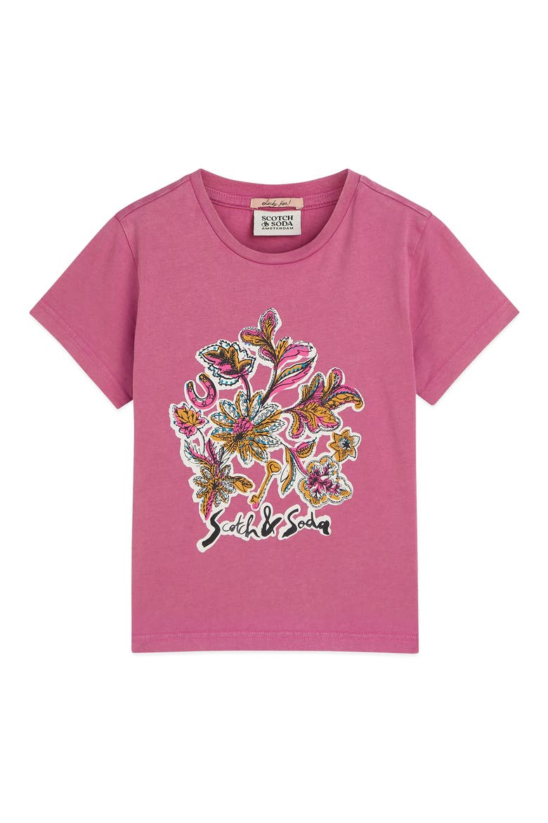 Kids' Garment Dyed Relaxed Fit Graphic T-Shirt, Main, color, ROSE VIOLET