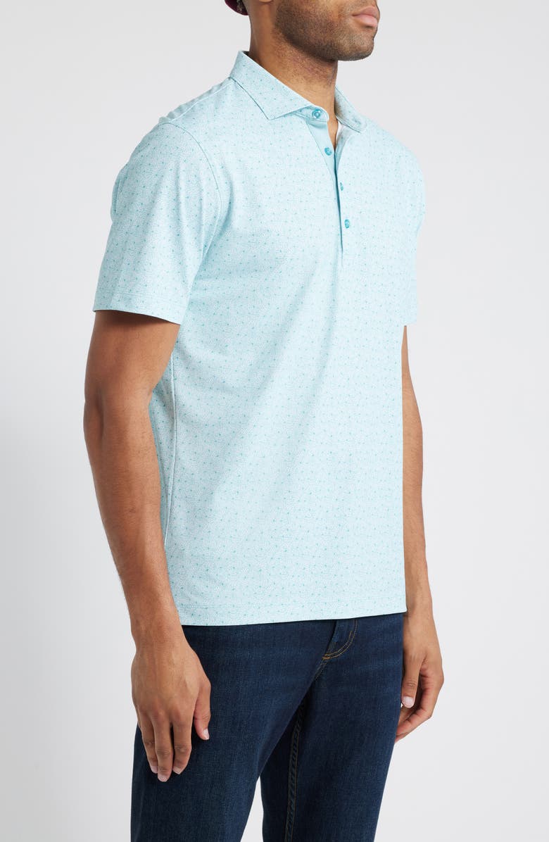 johnnie-O Junes Floral PREP-FORMANCE Golf Polo, Alternate, color, Green Grass