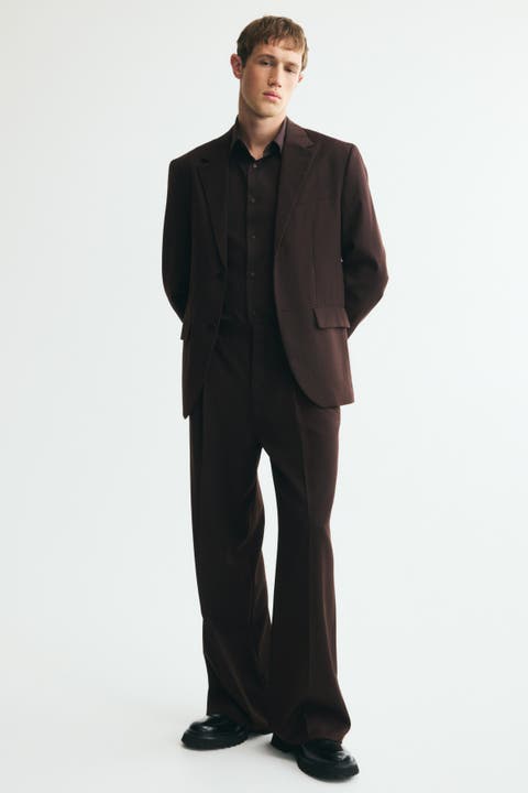 Loose-fit Wool-blend Suit Pants