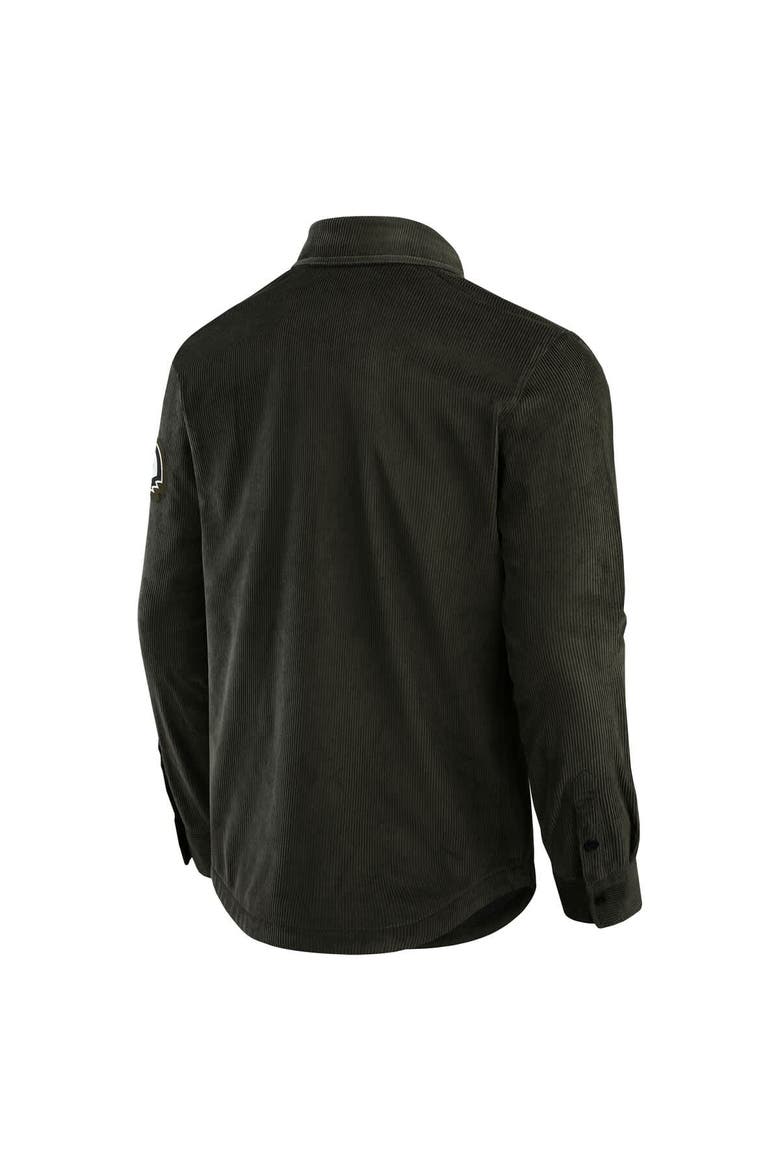 Men's Darius Rucker Collection by Fanatics Dark Green Cincinnati Bengals Corduroy Full-Button Shacket, Alternate, color, Dark Green