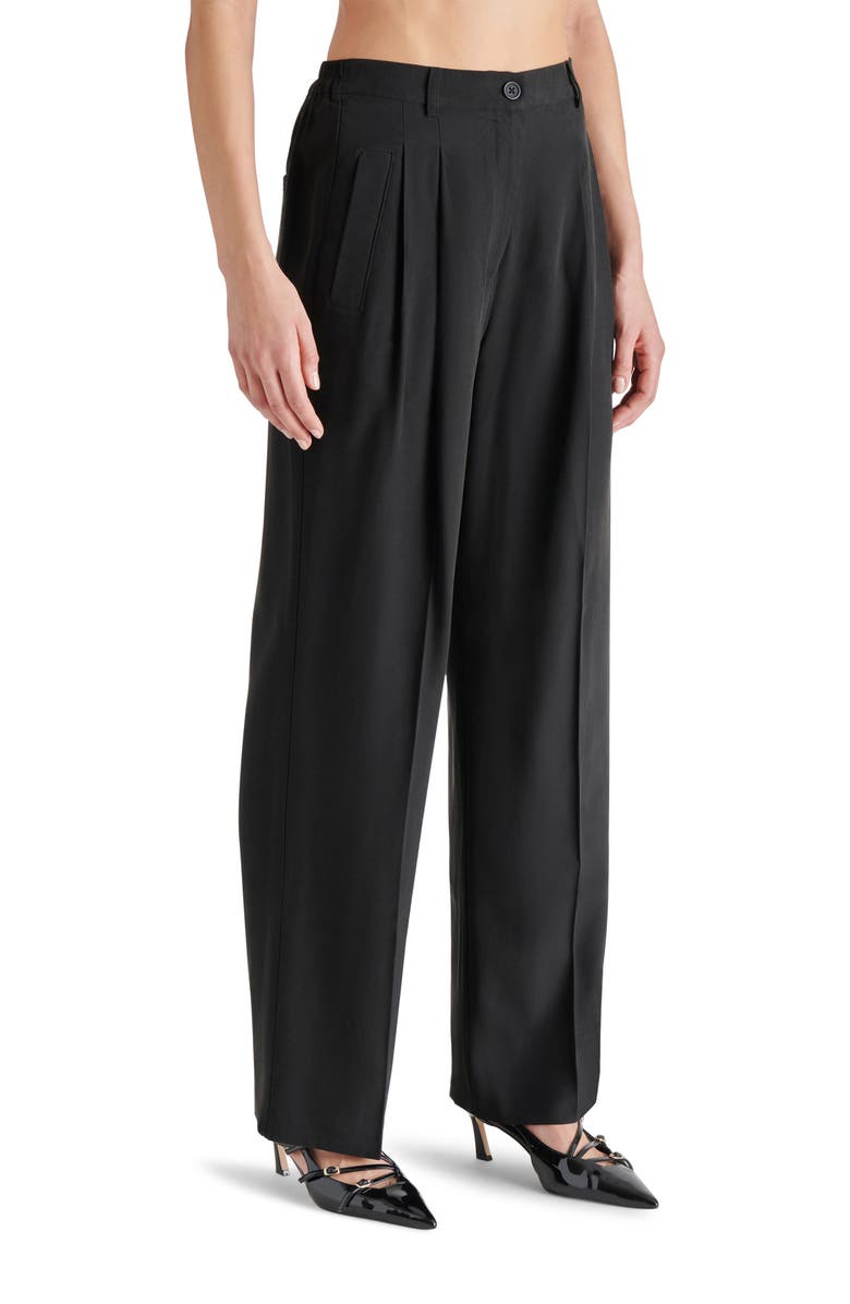 Steve Madden Blaze High Waist Straight Leg Pants, Alternate, color, Black