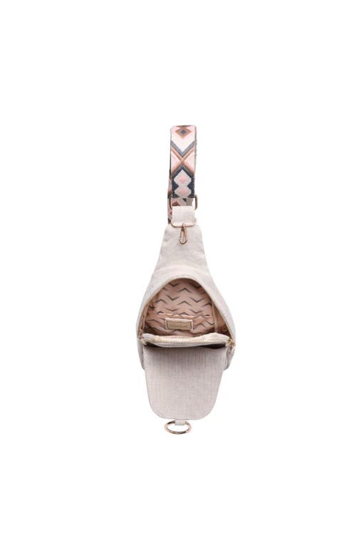Shop Moda Luxe Regina Canvas Sling Backpack In Oatmeal