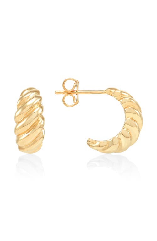 Frankie & Zoe J Hoop Earrings In Gold