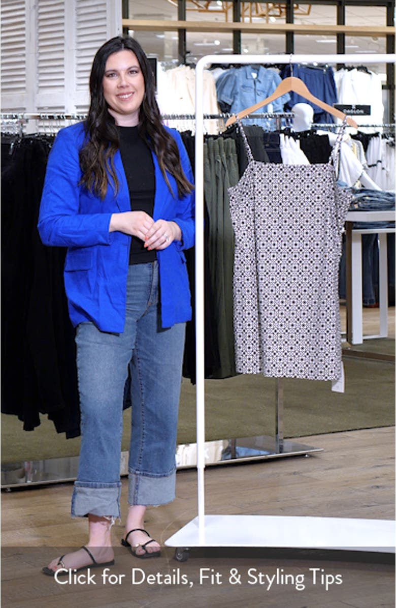 Palma Ollie Geo Print Organic Cotton & Linen Minidress, sales video thumbnail