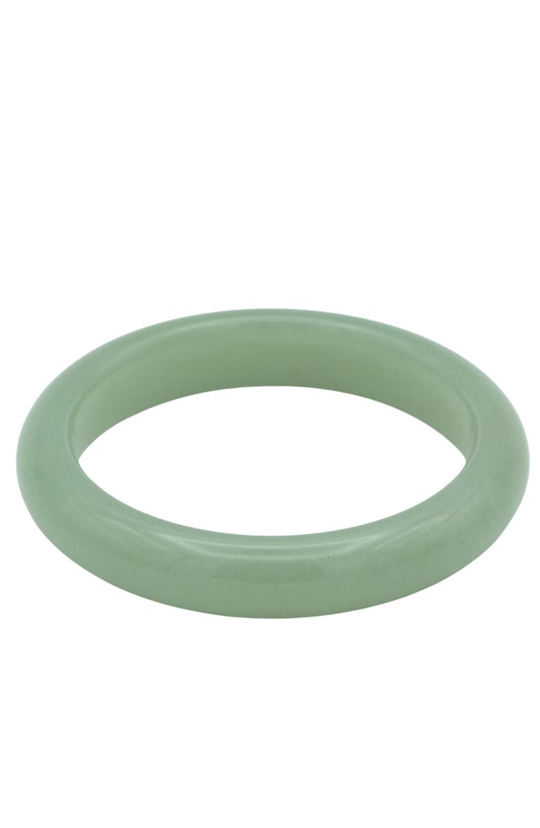 seree Smoke Opaque Green Jade Stone Bangle, Main, color, Light Green