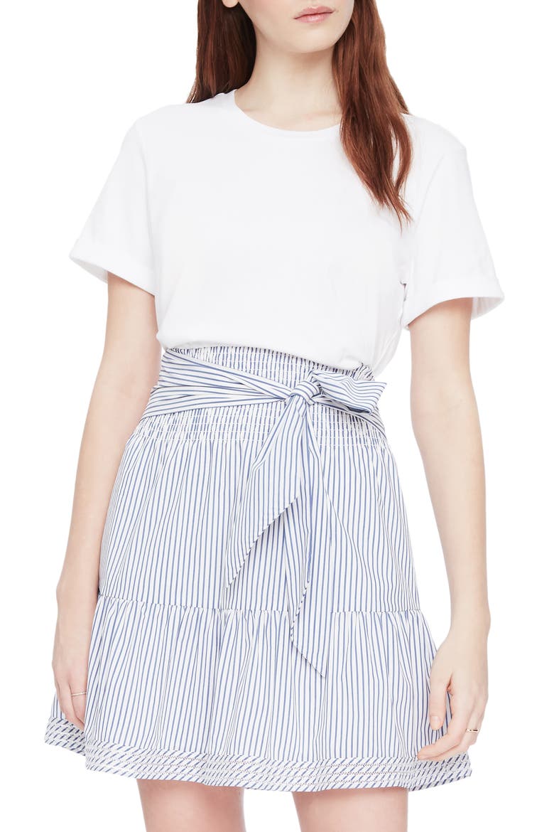 Fleur Popover Dress, Main, color, AZURE STRIPE