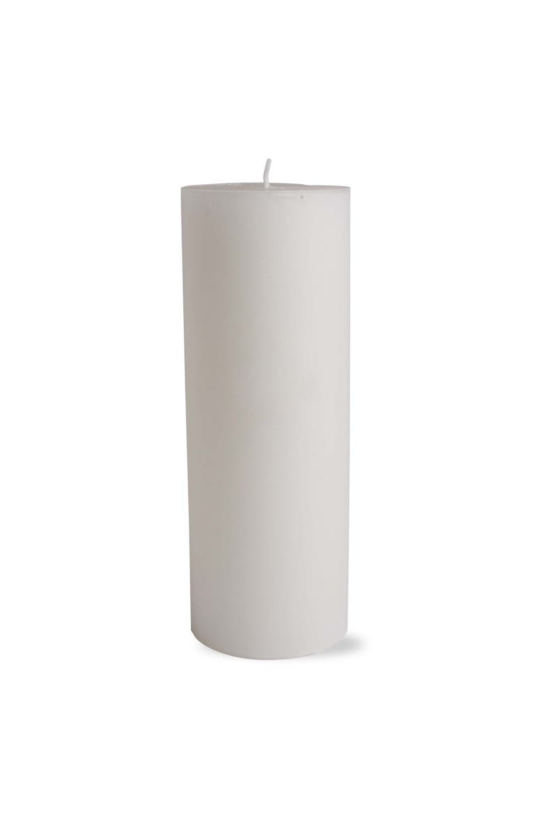 Chapel White Pillar Decorative Wax Candle Set of 3 Unscented, Alternate, color, White