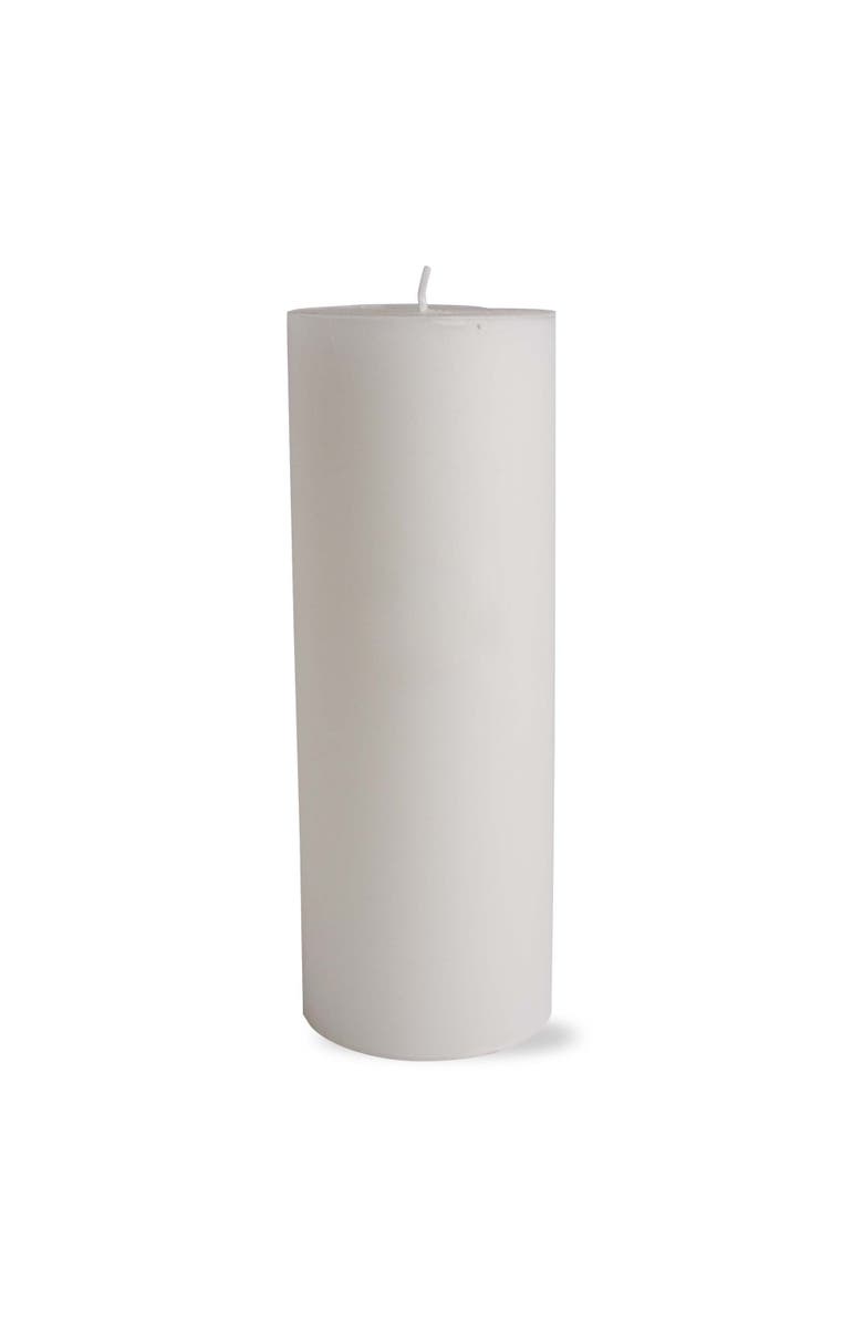 tag Chapel White Pillar Decorative Wax Candle Set of 3 Unscented, Alternate, color, White