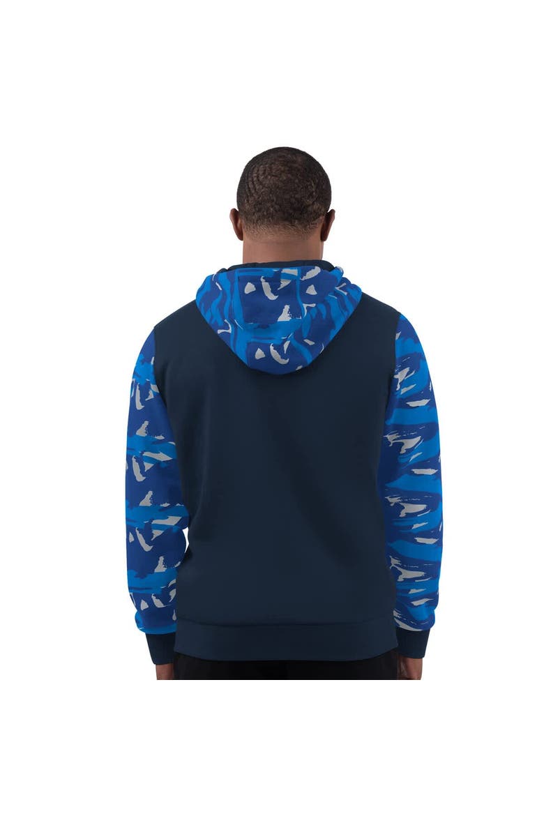 Men's Starter Navy Seattle Seahawks Thursday Night Gridiron Vintage Logo Full-Zip Hoodie, Alternate, color, Navy