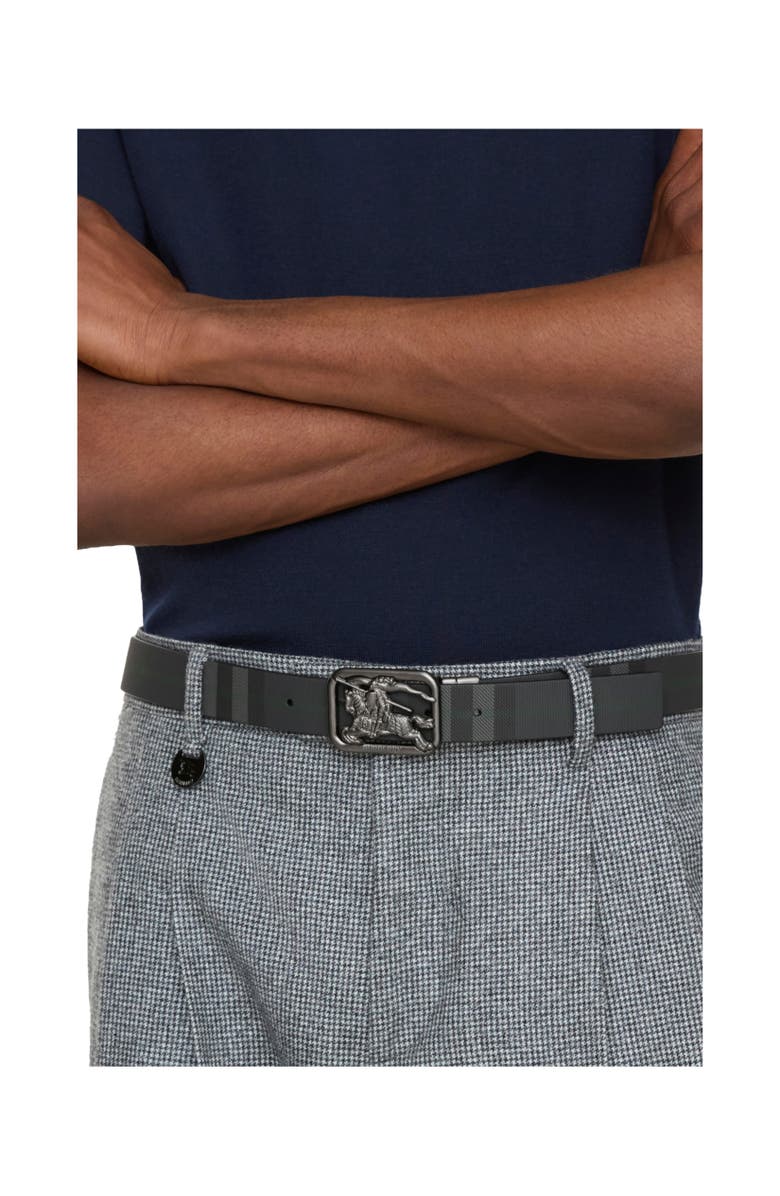 Burberry Reversible Check Rider Belt, Alternate, color, Black/Charcoal Grey