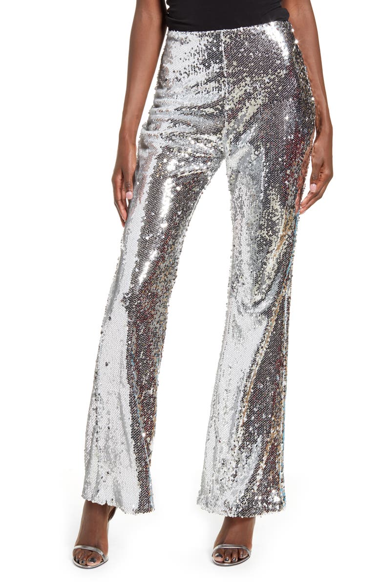 Endless Rose Sequin Flare Pants, Main, color, 