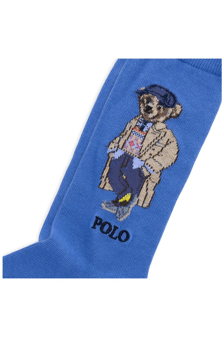 Litchfield Bear Socks, Alternate, color, BLUE