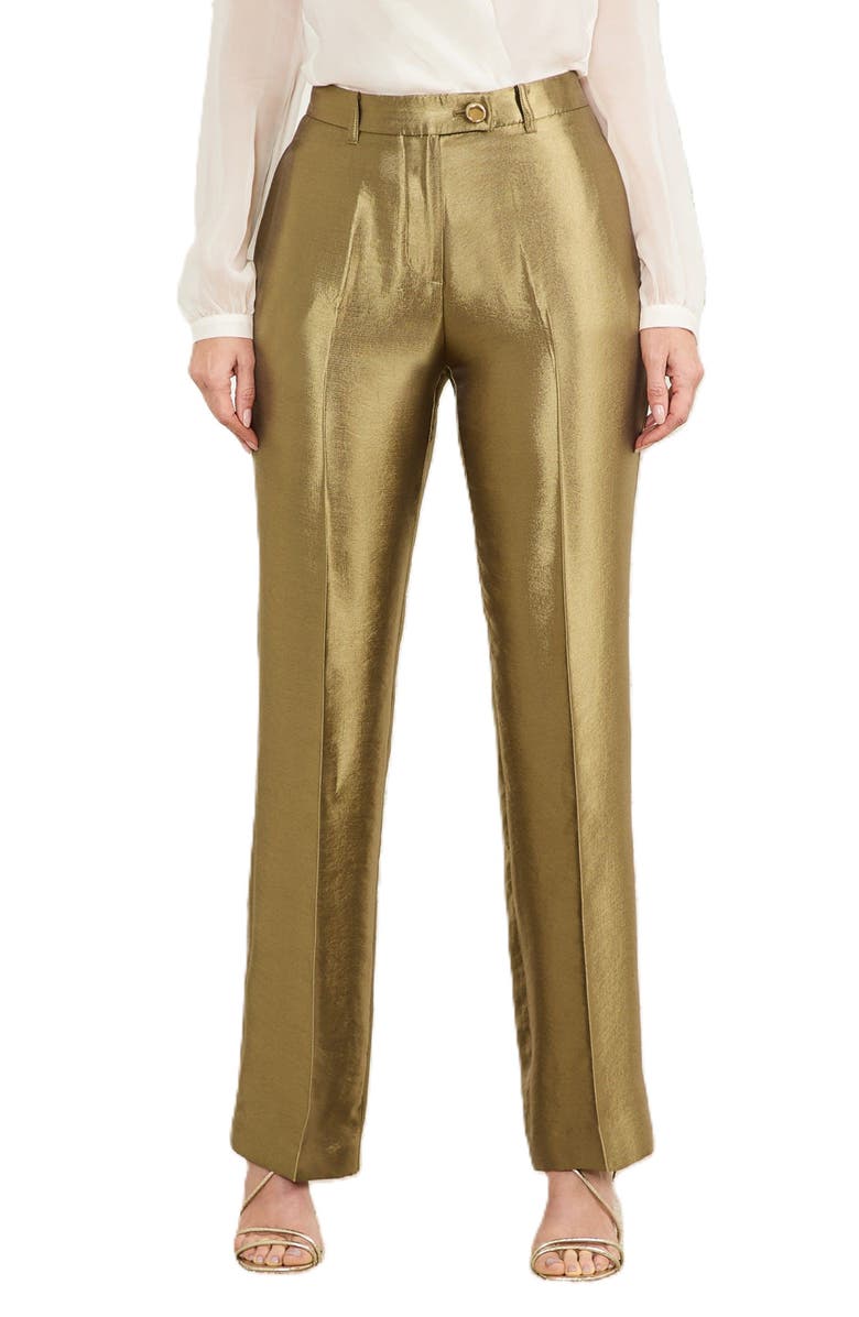 Marciano Milla Metallic Straight Leg Pants, Main, color, 