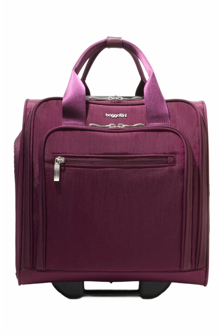 2 Wheel Underseater Carry-On Suitcase, Alternate, color, Mulberry