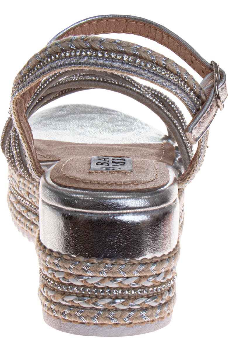 Badgley Mischka Collection Kids' Platform Wedge Sandal, Alternate, color, Silver