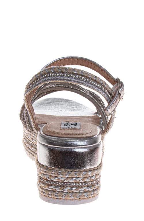 Badgley Mischka Collection Kids' Platform Wedge Sandal In Silver