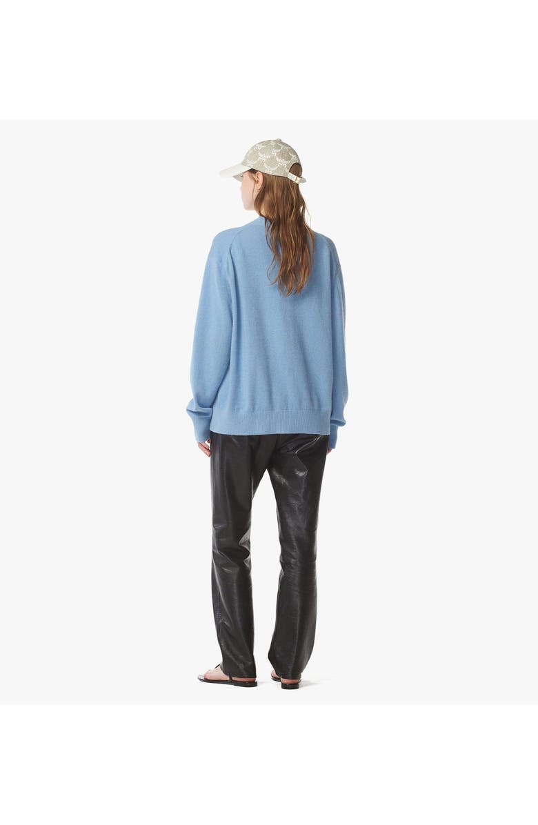 MCM Laurel Cardigan in Wool and Recycled Cashmere, Alternate, color, Blue