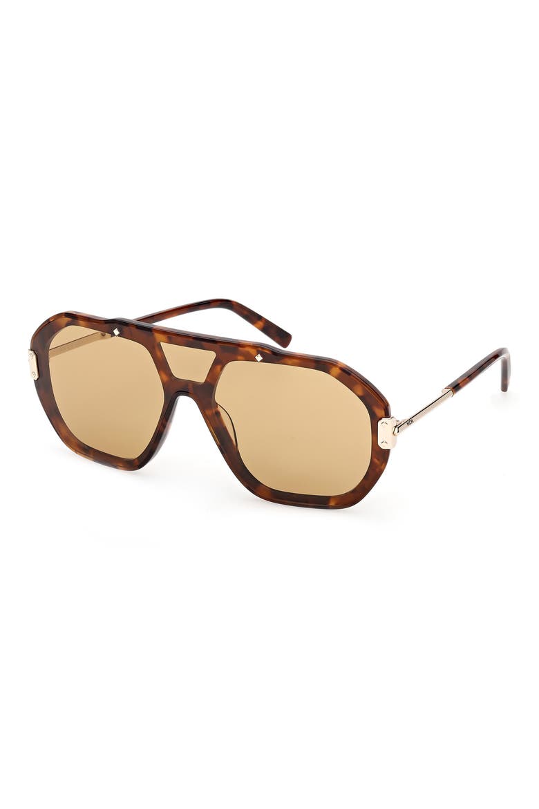 Geometric Sunglasses, Alternate, color, HAVANA / GOLD / AMBER SAND