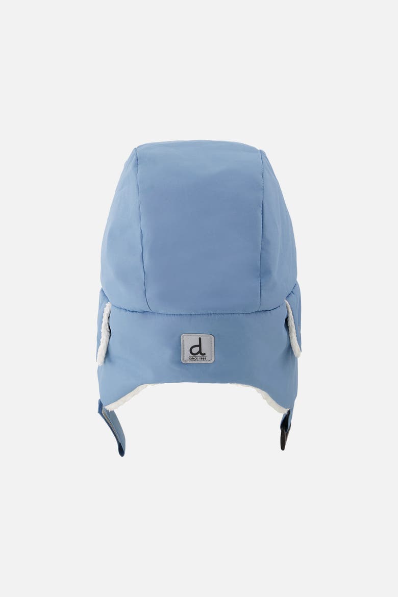 Lined Faux Fur Ear Flap Chin Strap Chapka, Alternate, color, Blue-Grey