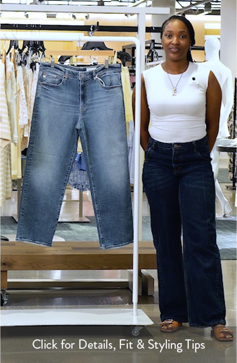 Brinley Mid Rise Crop Straight Leg Jeans, sales video thumbnail