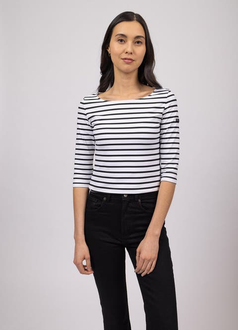GARDE-COTE III - UV Fabric Breton Striped Top
