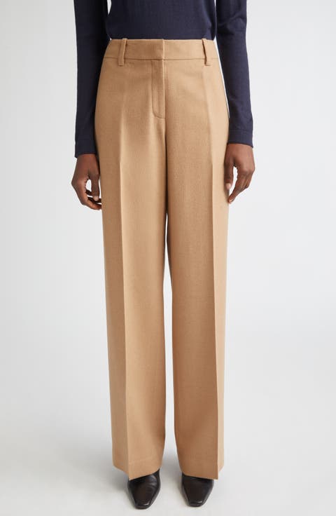 Sullivan Camel Hair Wide Leg Pants