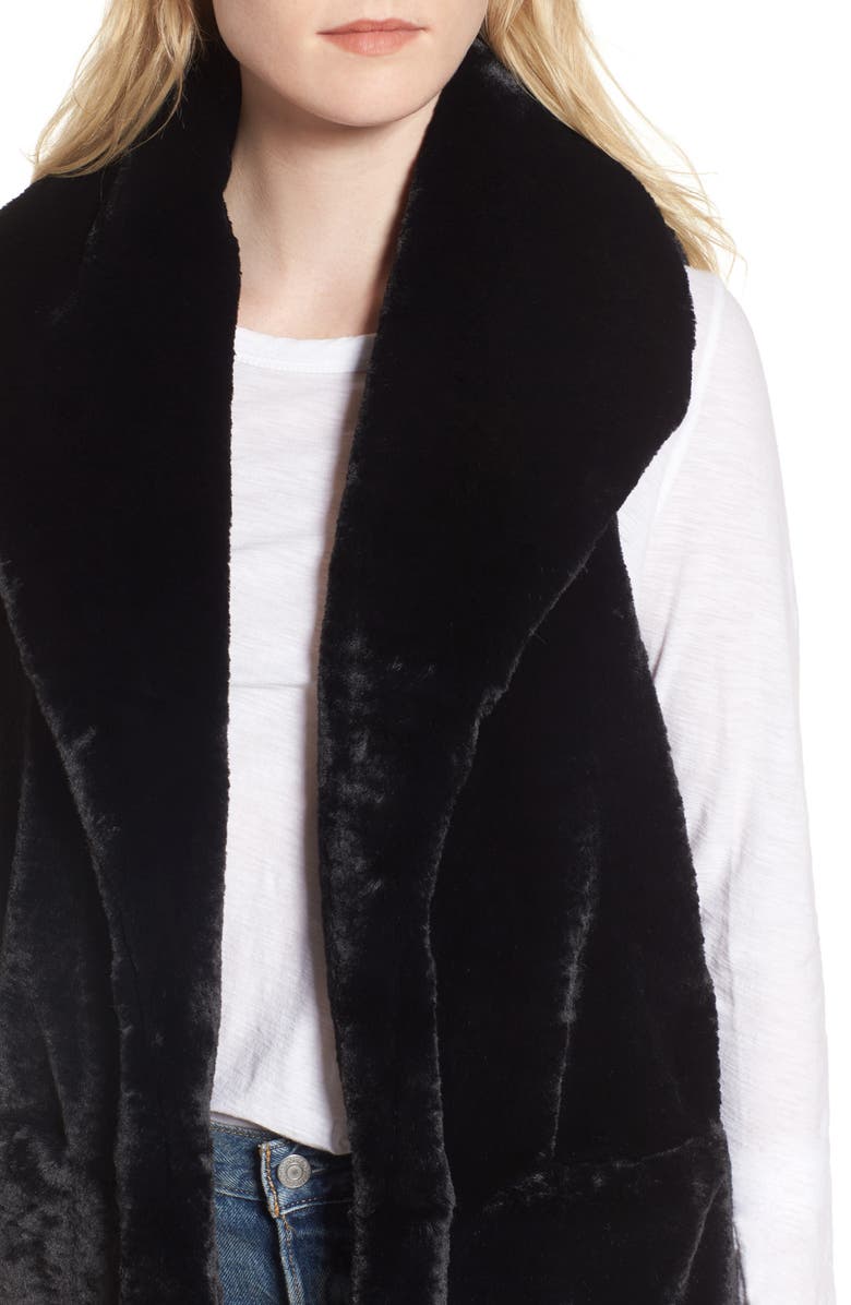 Heurueh Heather Faux Mink Fur Vest, Alternate, color, 