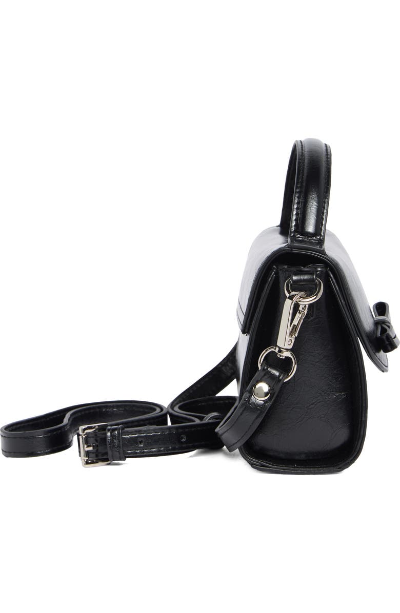 Madden Girl Faux Leather Top Handle Crossbody Bag, Alternate, color, Black