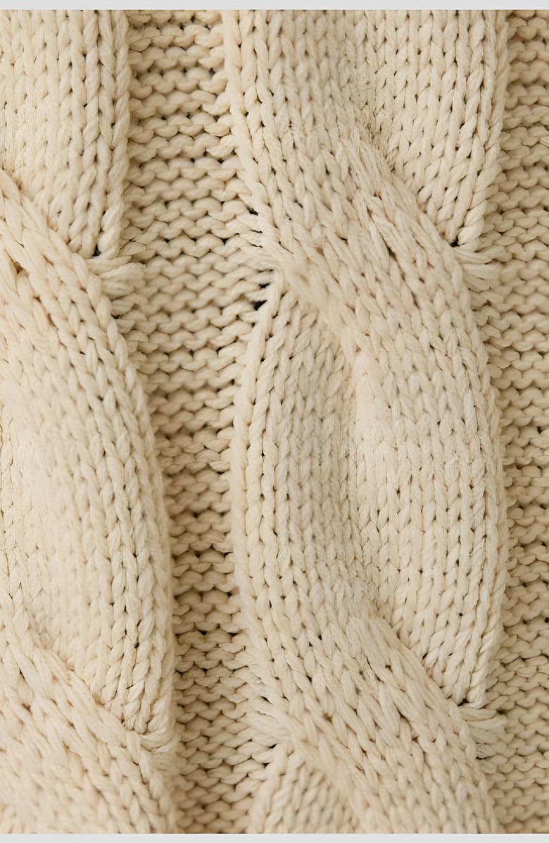 Modenaire Long Sleeve Cable Knit Tie Front Cardigan Sweater, Alternate, color,