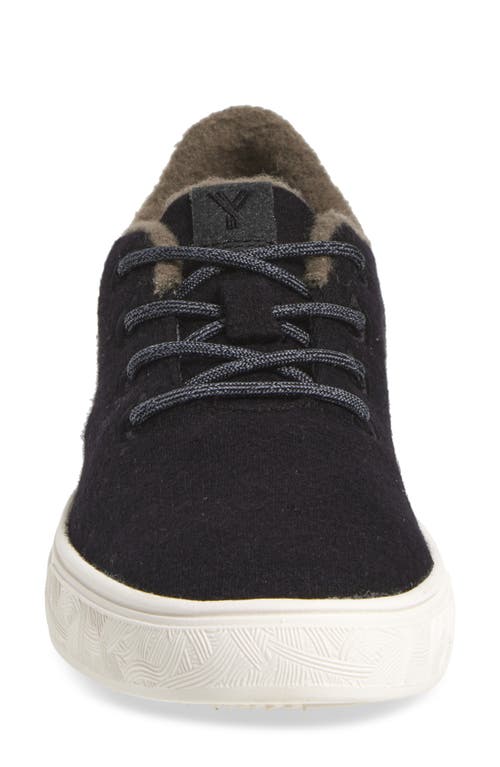 Yy Nation Cirro Wool Blend Water Resistant Low Top Sneaker In Black/white