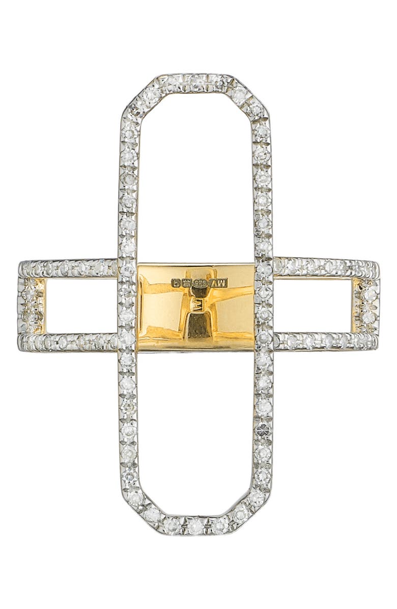 Monica Vinader Naida Diamond Cocktail Ring, Alternate, color,