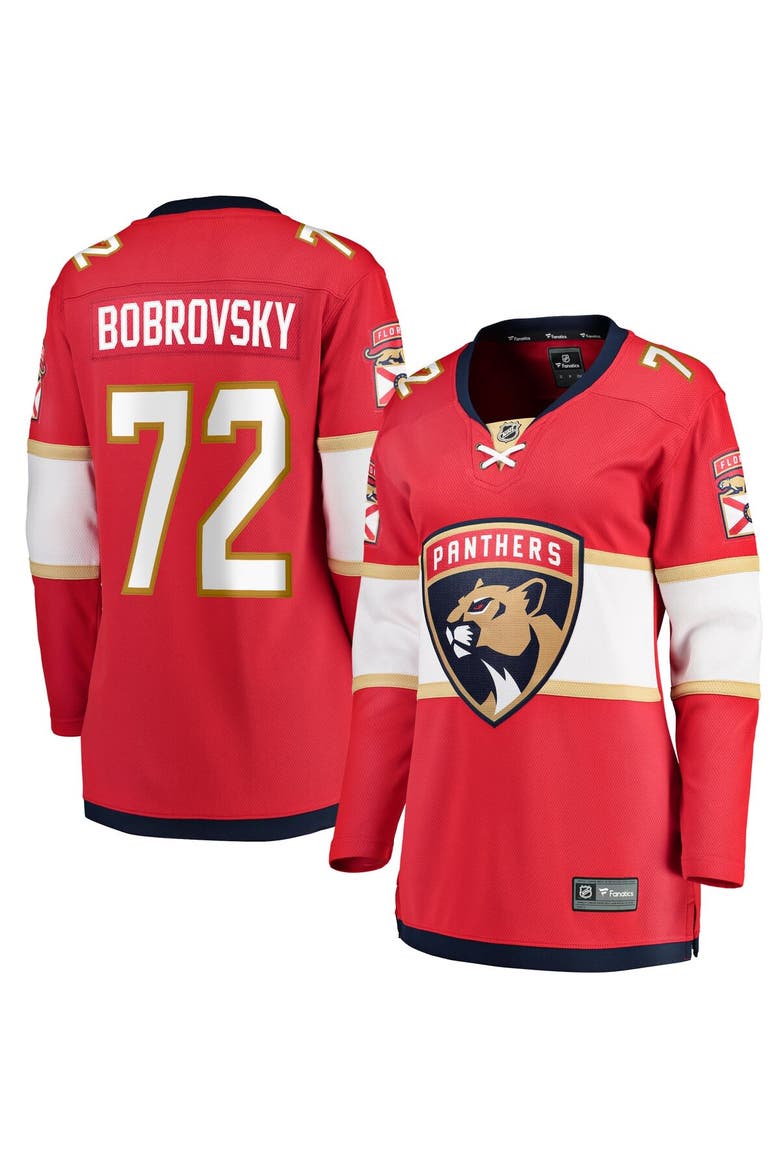 Women's Fanatics Sergei Bobrovsky Red Florida Panthers Home Breakaway Jersey, Main, color, Red
