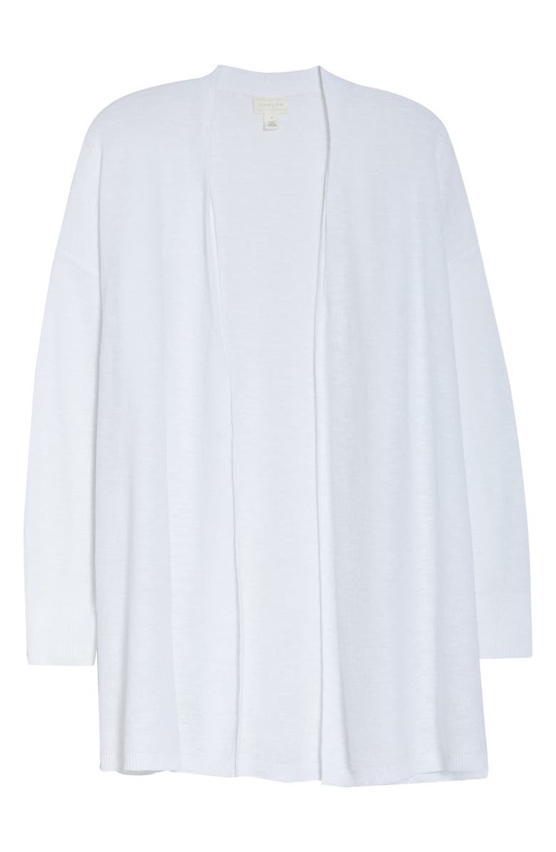 Caslon<sup>®</sup> Linen & Cotton Open Front Cardigan, Alternate, color,