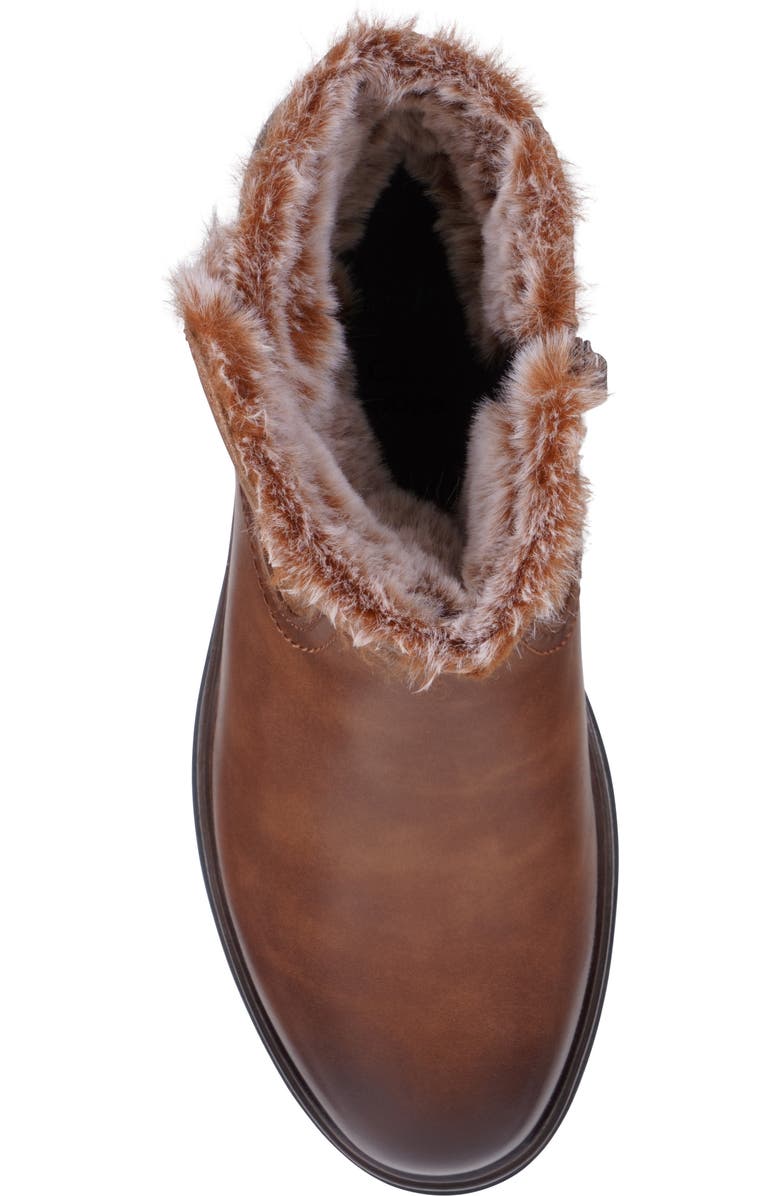 GC SHOES Martin Faux Fur Lined Bootie, Alternate, color, Cognac