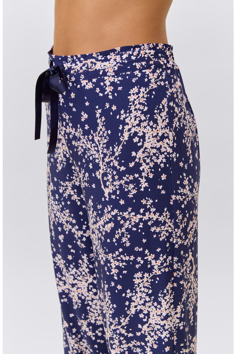 Cheri Blossom Pajama Pants, Alternate, color, NAVY