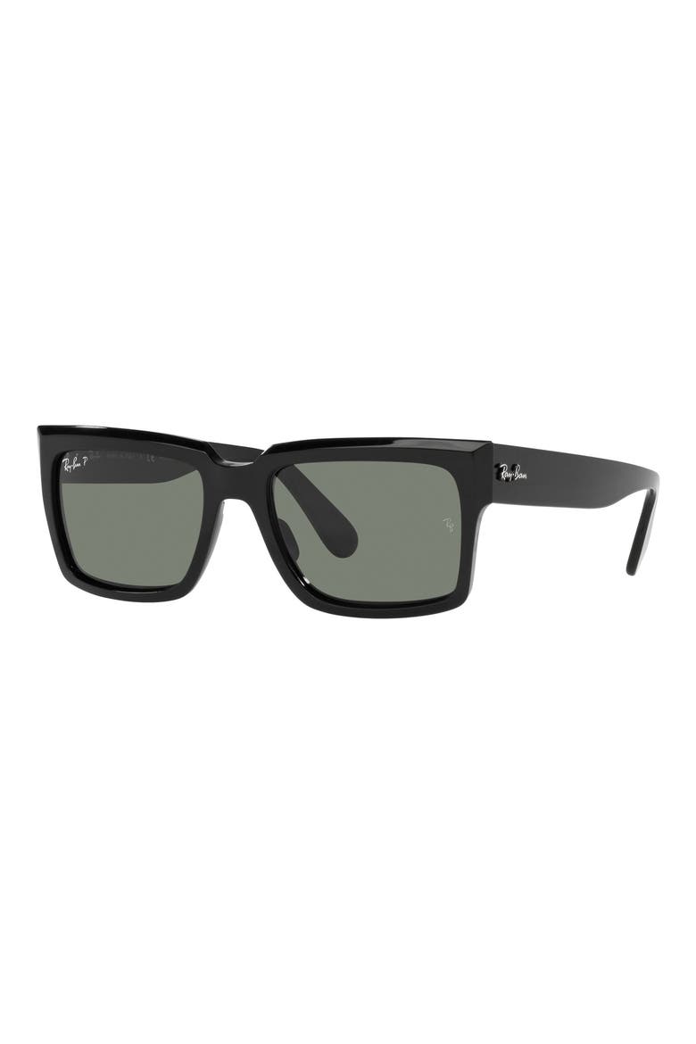 Inverness 54mm Pillow Sunglasses, Alternate, color, BLACK / GREEN