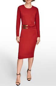 Donna Karan New York Long Sleeve Sheath Dress