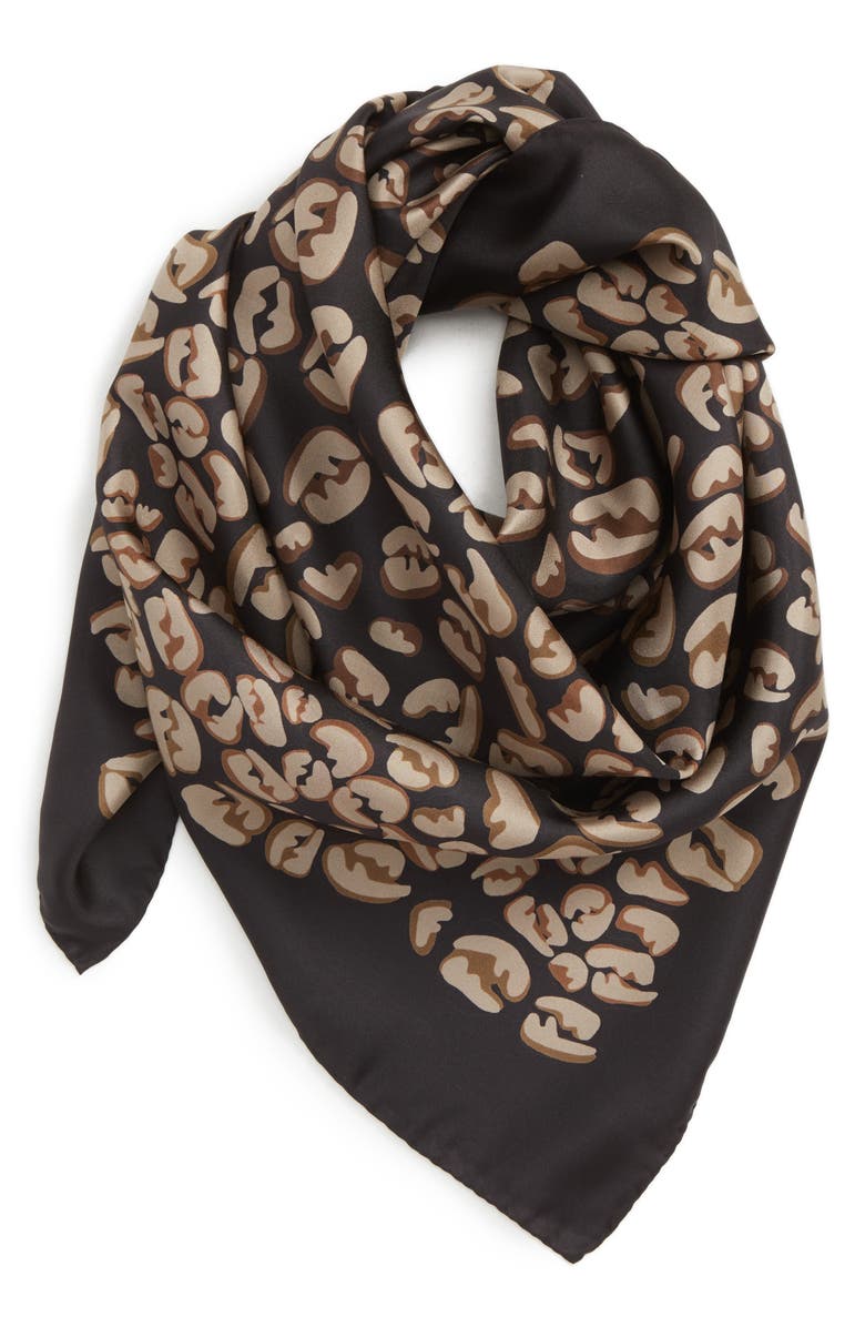 Fendi FF Splash Silk Scarf, Alternate, color,