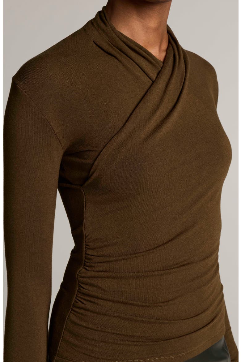 Long Sleeve Knit Wrap Top, Alternate, color, CYPRESS