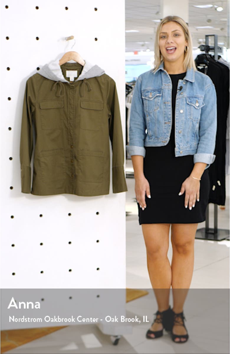 Utility Jacket with Knit Hood, sales video thumbnail