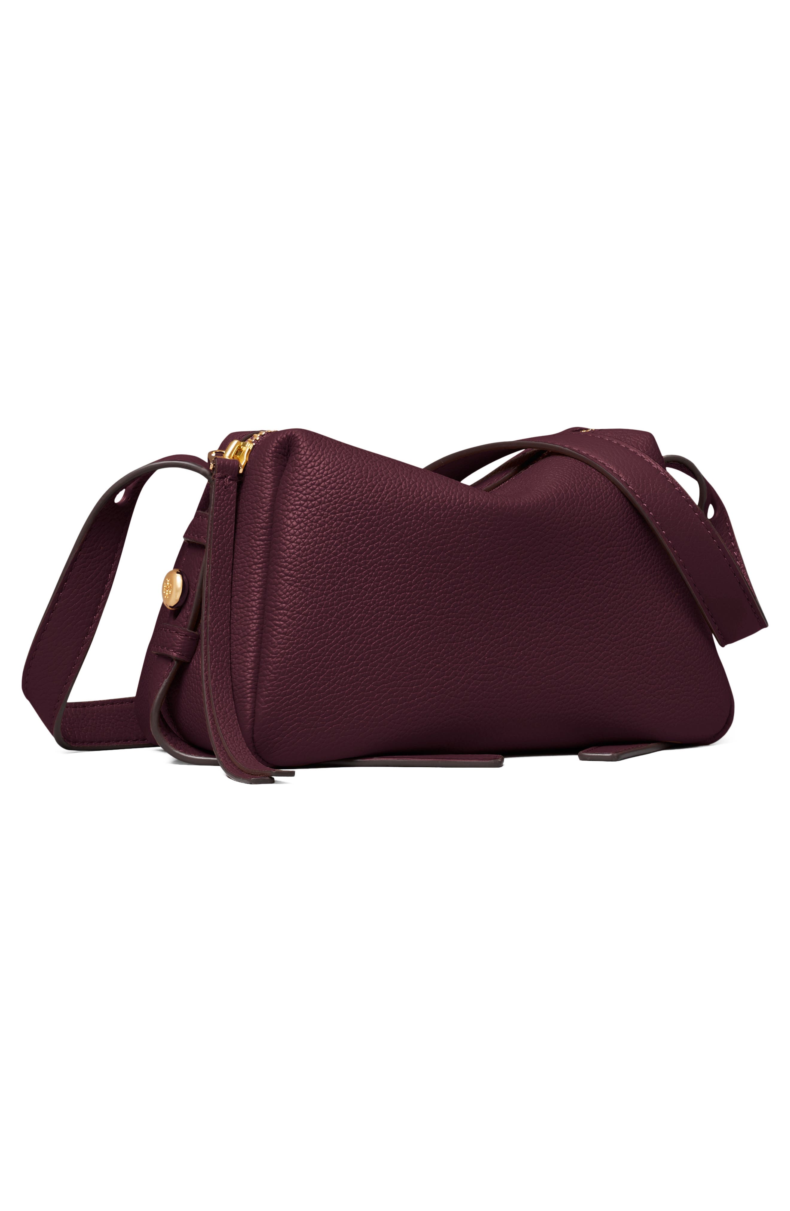Romy Soft Leather Crossbody Bag, Alternate, color, DARK CARMINE