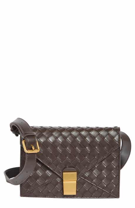 Clio Woven Faux Leather Envelope Crossbody Bag